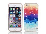 Plastic Cat Pattren Ultra Thin Case Cover w Bumper Frame for iPhone 6 Multicolor