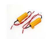 Unique Bargains 50W Car Daytime Running Light Error Free Load 5 Ohm Resistor Decoder Cable 2 Pcs