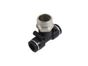 Unique Bargains Pneumatic 10mm to 1 2 PT Male Thread T Joint One Touch Quick Fitting