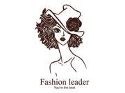 Unique Bargains Home Decor Self Adhesive DIY Removable Fashion Woman Pattern Wall Sticker Decal