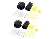 Cable Connector Plug 4 Pins Waterproof Electrical Car Motorcycle HID 2 Set