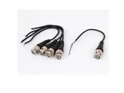 5 Pcs BNC Male Video Coaxial Cable Wire Black 15cm 6inch for CCTV Camera