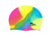 Unique Bargains Colorful Elastic Silicone Water Sports Swimming Cap for Unisex