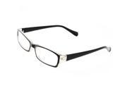 Unique Bargains Women Clear Lens Single Bridge Black Plastic Full Rim Plain Eyeglasses