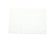 Unique Bargains White Plastic 34.5cm x 25cm Hole Design Pet Dog Cage Mat Plate w Two Tabs
