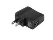 AC 110 250V 0.15A USB Port to Charger Adaptor US Plug Black