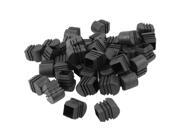 40 x Black 7mm Thread Square Tube Inserts Blanking End Covers 20mmx20mm