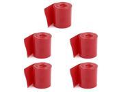 Unique Bargains 5Pcs 2Meters 29.5mm Width PVC Heat Shrink Wrap Tube Red for 1 x 18650 Battery