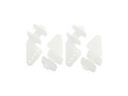 4 Pairs White Plastic Swivel Ball Link Control Horns for RC Models