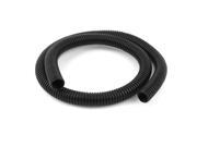 Black Plastic 20mm x 17mm Corrugated Tube Bellow Pipe Insulated Sleeve 1M Length