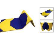 4 x10 x2 Yellow Blue Hexagon Folding Panel Gym Gymnastics Aerobics Exercise Tumbling Pad Stretching Yoga Mat