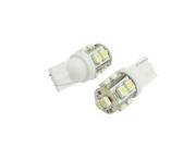 2x T10 168 1210 SMD 10 LED Wedge Car Map Dome License Plate Light Bulb White