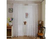 Sheer Valances Voile Tassel Butterfly Window Drape Curtains Panel Thiny White