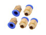 9mm Thread Dia 8mm Push In Quick Joint Connector Pneumatic Fitting 5pcs