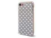 Heart Pattern Back Protective Mobile Phone Hard Case Cover Gray for iPhone 7