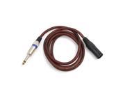 1.5m Brown 3Pin XLR Male to 6.5mm TRS Male Microphone Stereo Audio Cord Wire