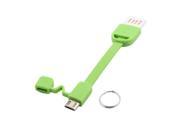 Phone USB 2.0 Male to Micro USB Male Charging Data Sync Connector Cable Green