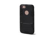 Stand Design Anti Slip Back Cover Shell Cell Phone Case Black for iPhone 7