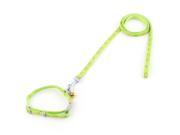 Puppy Dog Pet Bell Decor Walking Training Lead Collar Rope Leash Green