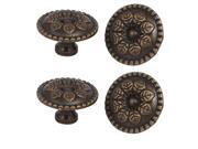 Cabinet Drawer Door Single Hole Round Metal Pull Handles Knobs 30mm Dia 4PCS
