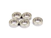 S689Z Double Shielded Deep Groove Ball Bearings Silver Tone 17mmx9mmx5mm 5pcs
