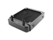 CPU Aluminum 18 Pipes Water Cooling System Heat Exchanger Radiator 120mm Black