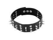 Unisex Faux Leather Buckle Decor Neckless Belt Black 16.3 Inch Girth
