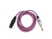 1.5m Pink 3Pin XLR Female to 6.5mm TRS Male Microphone Stereo Audio Cord Wire