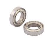 Metal Shielded Sealed Low Speed Deep Groove Ball Bearing 17mmx30mmx7mm 2pcs
