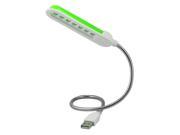 Keyboard Traveler Gooseneck Touch Switch Reading Bright USB LED Light Lamp Green