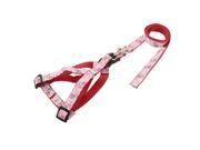 Dog Nylon Rope Girl Print Adjustable Chest Neck Lead Braces Collar Harness Leash
