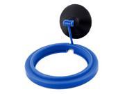 Plastic Round Shaped Suction Cup Base Food Feeder Feeding Ring Black Blue