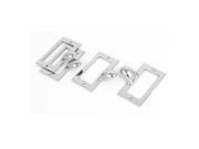 Cabinet Drawer Tag Label Holders Pull Handles Silver Tone 58x32x15mm 4pcs