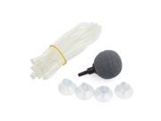 6.6 FT Silicone Aquarium Tubing with 4 Pcs Suction Cups and 1 Pcs Air Stone