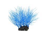 Aqua Fish Tank Blue Coral Decor Ornament With Resin Base 22x12x22cm