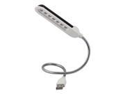 Laptop Adjustable Gooseneck Touch Writing Bright USB 2.0 LED Light Lamp Black