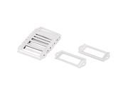 Wooden Box Drawer Retro Card Tag Label Holders Frame Silver Tone 60x24mm 10pcs
