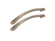 Home Office Metal Pull Handle Grasp Bronze Tone 128mm Hole Spacing 2pcs
