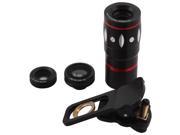 4 in 1 10x Telephoto 180 Degree Fish Eye 0.67X Wide Angle Macro Lens for Phone