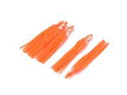 Outdoor Fishing Silicone Inkfish Shaped Artificial Tackle Lure Bait Orange 5 PCS