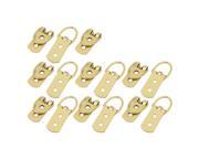 55mmx20mm 2 Holes D Ring Picture Photo Frame Hanging Hanger Hook Gold Tone 15pcs