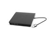 USB 2.0 Plastic External Floppy Disk DVD RW Diskette CD Drive Black for Laptop