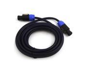 5m Black NL4FC 4 Core Male Plug Professional Compatible Speaker Cable Cord Wire