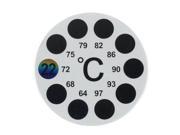 Aquarium Plastic Round Shaped Sticker Thermometer Temperature Indicator