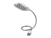Laptop Gooseneck Touch Switch Desk Reading Bright USB 13 LED Light Lamp White
