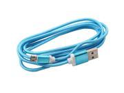 Smartphone Nylon Braided Wire USB 2.0 A Male to Micro B Data Cable Blue 4.92Ft