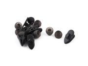 Universal Headphone Silicone Earbud Buds Ear Tip Cover Mico Clip Black 5 Sets