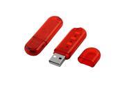 LED Keyring Cover USB Charger Bright Night Lamp U Disk Light Clear Red 2pcs