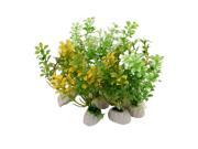 Aquarium Fish Tank Artificial Water Plant Decor Ornament Yellow Green 8 in 1