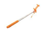 Phone Handheld Wired Extendable Telescopic 8 Sections Selfie Stick Orange